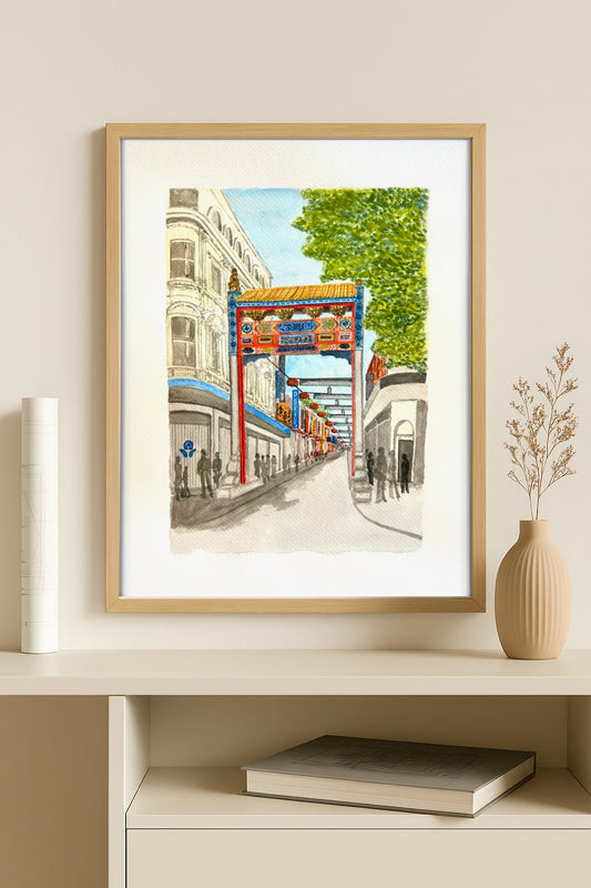 6. CHINATOWN GATE WATERCOLOR | MELBOURNE, AUSTRALIA
